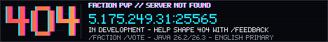 404: Server Not Found - Minecraft Server
